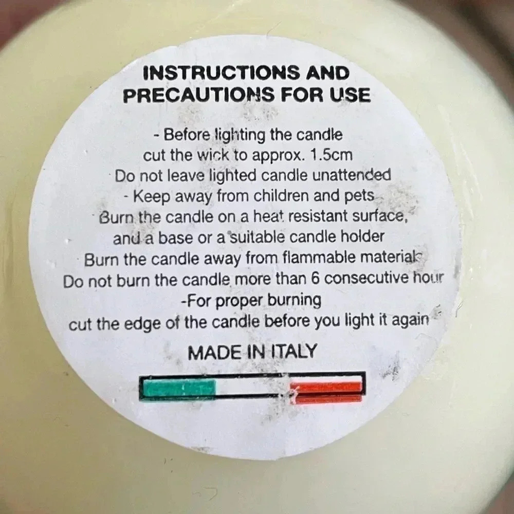Rose Floral Wax Candle Made In Italy - Picture 4 of 6